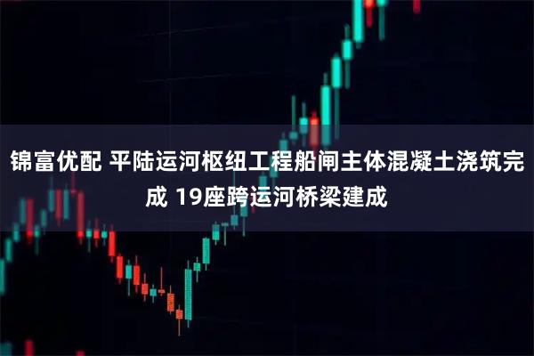 锦富优配 平陆运河枢纽工程船闸主体混凝土浇筑完成 19座跨运河桥梁建成