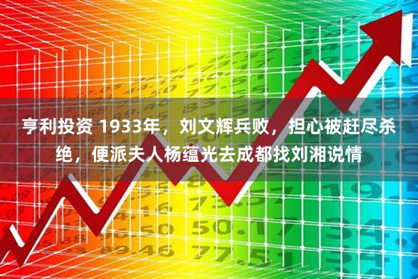 亨利投资 1933年，刘文辉兵败，担心被赶尽杀绝，便派夫人杨蕴光去成都找刘湘说情
